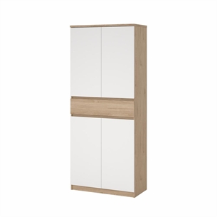 Naia Skoskab 4 låger + 1 skuffe - Jackson Hickory/hvid