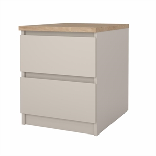 Naia Natbord 2 skuffer - Cashmere/Jackson Hickory