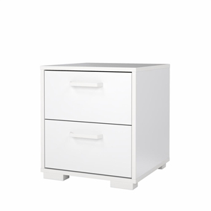 Sofia Natbord 2 skuffer - Hvid højglans