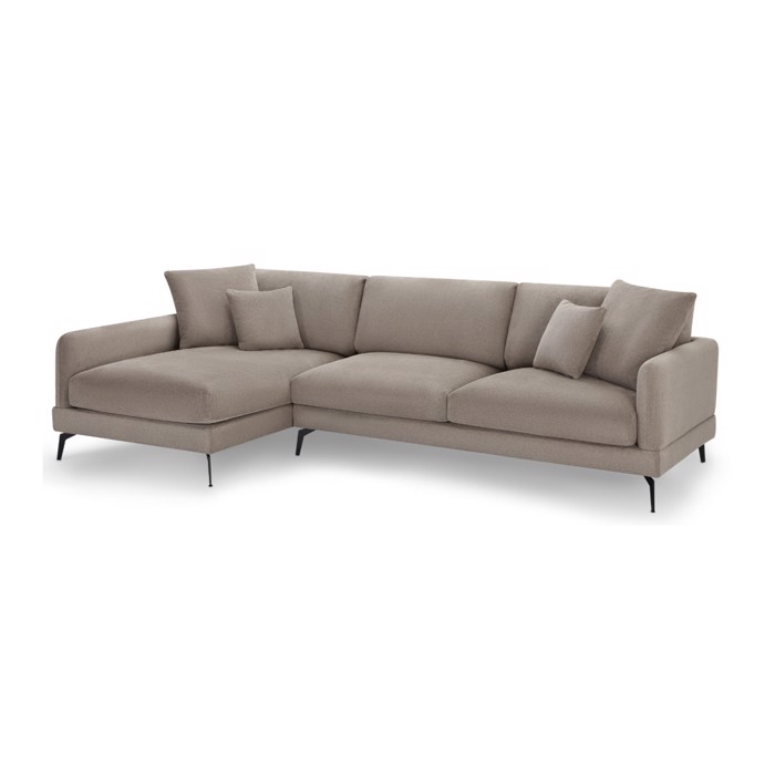 Maggie chaiselong sofa venstre vendt - brun stof