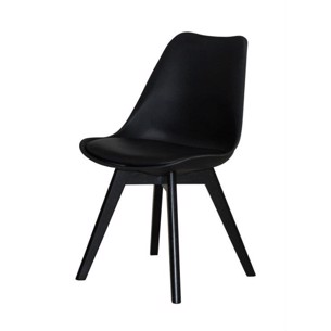 Viborg spisebordsstole sort med sorte ben - 48 x 55 cm. Højde 87 cm. 